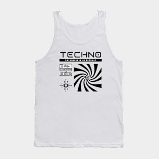 TECHNO  - Established In Detroit (black) Tank Top